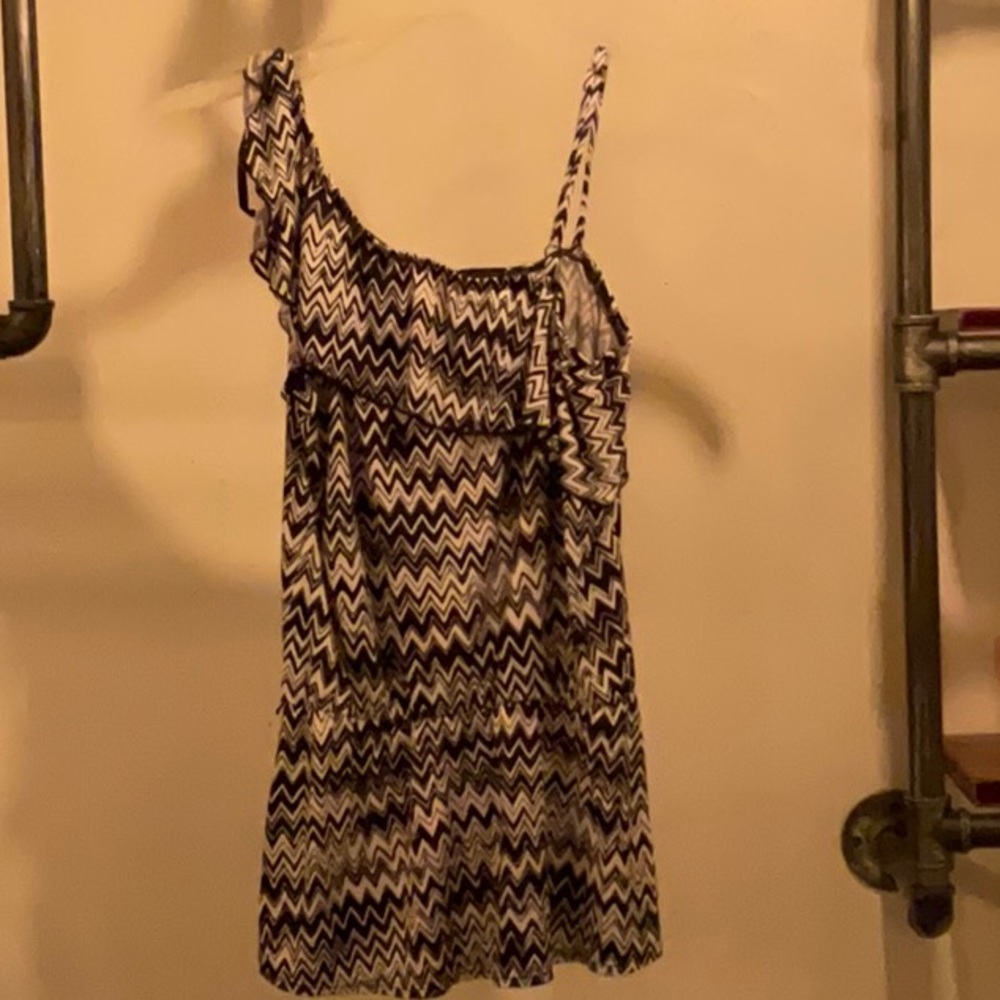 Small black and white blouse